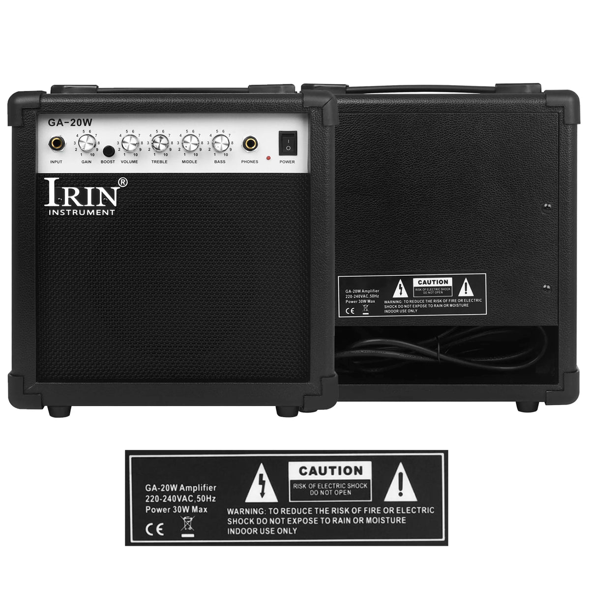 IRIN GA-20W Electric Guitar Speaker Bass Guitar Amplifier 4/5 Tuning 20W AMP Amplifier Loudspeaker Guitar Accessories &amp; Parts