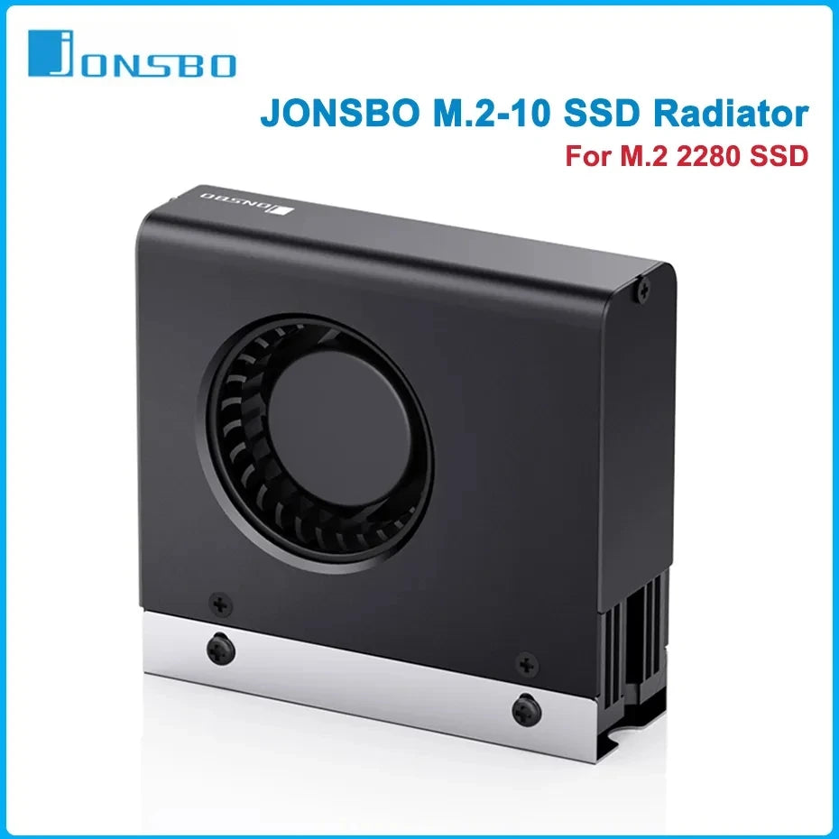 JONSBO M.2-10 Solid State Active Fan Low Noise Silent Radiator 2280 Heat Conducting Vest NVME Hard Disk SSD Heat Dissipation