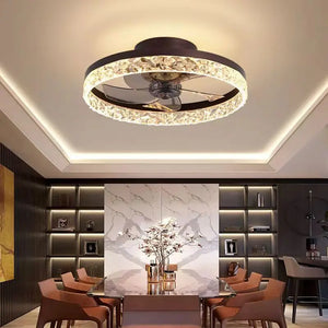 Nordic Ceiling Led Silent Ceiling Fan Light Remote Control Motor 6 Speed Timing Bedroom Fan Light Mobile App Remote Control Fan - Stereotech