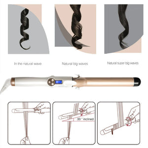 Real Electric Professional Ceramic Hair Curler Lcd Curling Iron Roller Curls Wand Waver Fashion Styling Tools