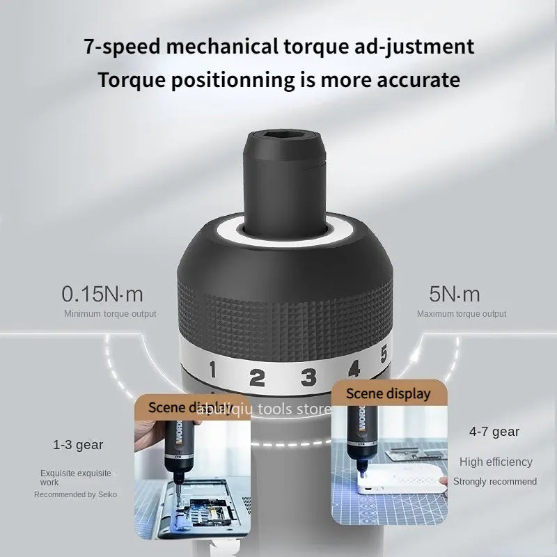 Worx 4V Mini Electrical Screwdriver Set WX242 WX240 Smart Cordless Electric Screw Driver USB Rechargeable 30 Bit Set Drill Tool