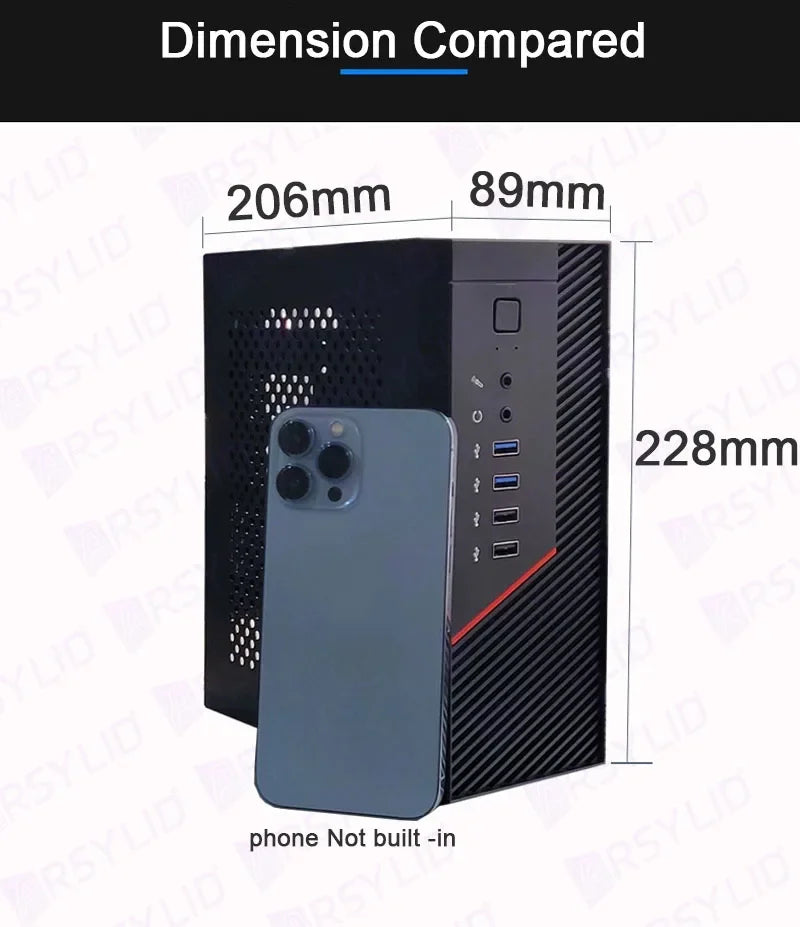 A09P 4.2L ITX Chassis A4 HTPC Portable Computer PC Support PCIe 2.5&#39; SSD Drive Mini IPC Flex PSU Case - Stereotech