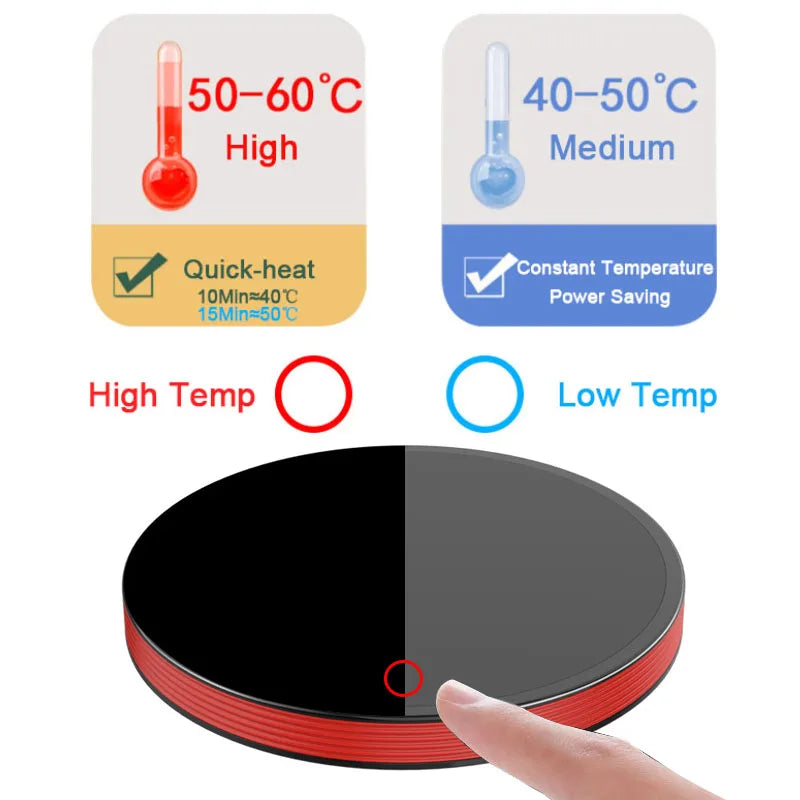 Coffee Mug Cup Warmer Electric Smart Coaster for Home Office Water Bottle Heating Warming Pad with 2 Temperatures Settings