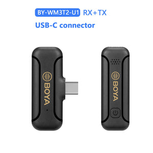 BOYA BY-WM3T2 Professional Wireless Lavalier Lapel Mini Microphone for iphone ipad Android Live Broadcast Streaming Vlogging