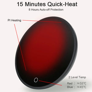 Coffee Mug Cup Warmer Electric Smart Coaster for Home Office Water Bottle Heating Warming Pad with 2 Temperatures Settings