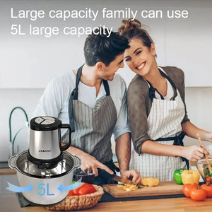 Houselin 5-liters Meat Grinder, 800W Electric Food Processors for Baby Food, Meat, Onion, Vegetables, Fruits