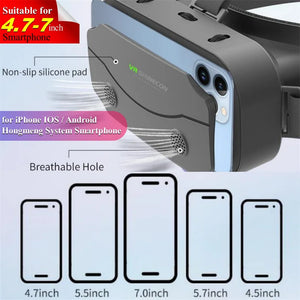 G13 IMAX Giant Screen Virtual Reality 3D Glasses Google Cardboard Box VR Helmet for 4.7-7" Phone,Support Game Controller Player