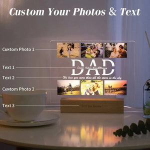 Custom Acrylic Lamp Personalized Photo Text Bedroom Night Light for MOM DAD LOVE Friend Family Day Wedding Birthday Gift Present
