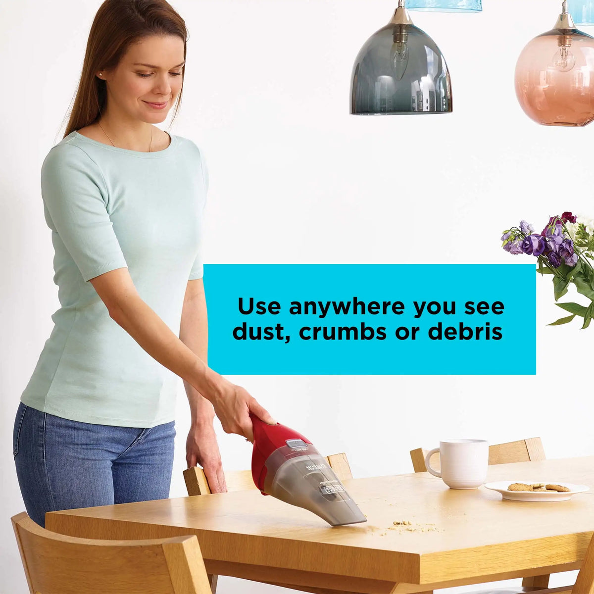 BLACK+DECKER dustbuster Quick Clean Cordless Hand Vacuum, HNVC115JB06 - Stereotech