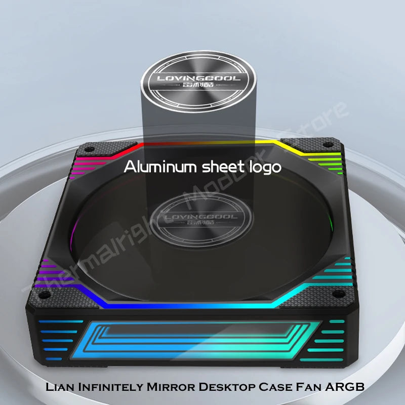 Computer Gamer Cabinet RGB Case Infinitely Mirror Type 5V ARGB + PWM Cooler Forward &amp; Reverse MB AURA SYNC Black/White - Stereotech