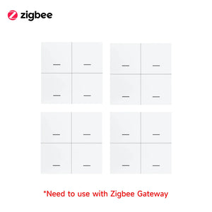 Tuya Zigbee Smart Scene Switch Button 4 Gang Wireless Switch Push Button Controller Smart Home Automation Scenario Switch