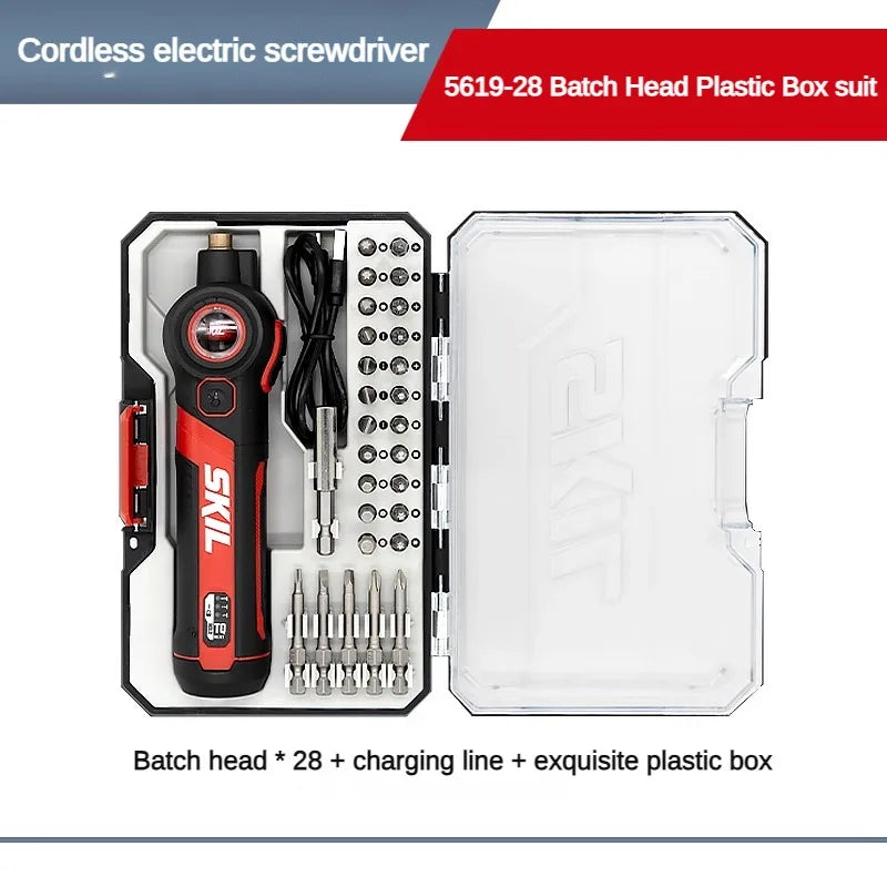 SKIL 5619 4V Mini Electrical Screwdriver Set Smart Scalable Cordless Electric Screw Driver Set USB Rechargeable Drill Tools