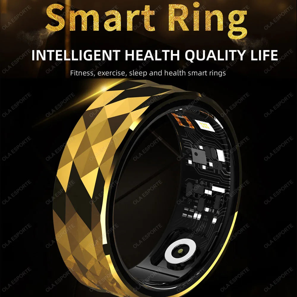 2024 New Smart Ring Men Blood Oxygen Heart Rate Sleep Monitor IP68&amp;3ATM Waterproof Intelligent Health Ring Women For Android IOS