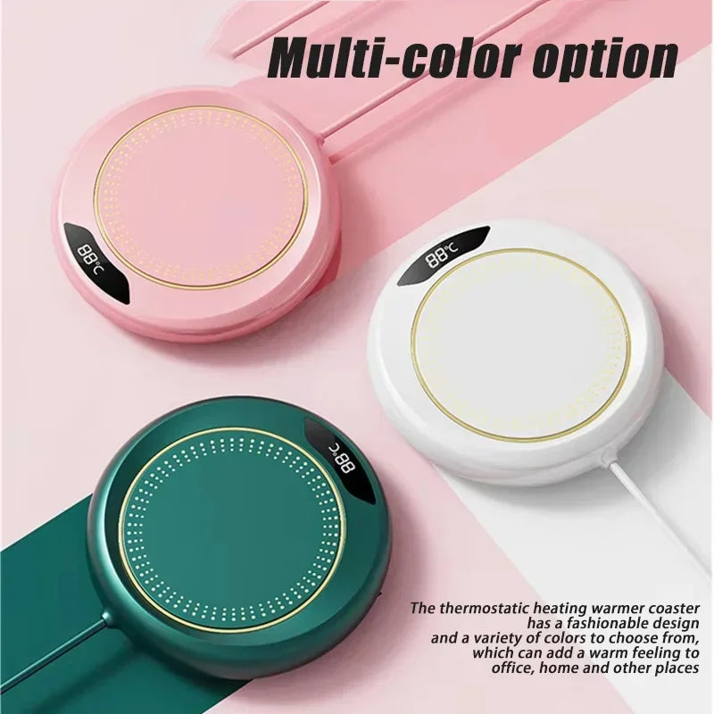 USB Cup Warmer Coffee Mug Heating Coaster 3 Temperature Setting Thermostatic Hot Plate Milk Tea Water Heating Pad Cup Heater
