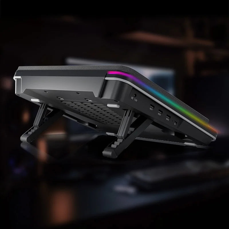 IETS GT600 Gaming Laptop Cooling Stand, for 14&quot;, 16&quot;, 18&quot; to 19&quot; Notebooks, 5.5-inch Turbofan, 7-level Adjustable Heights