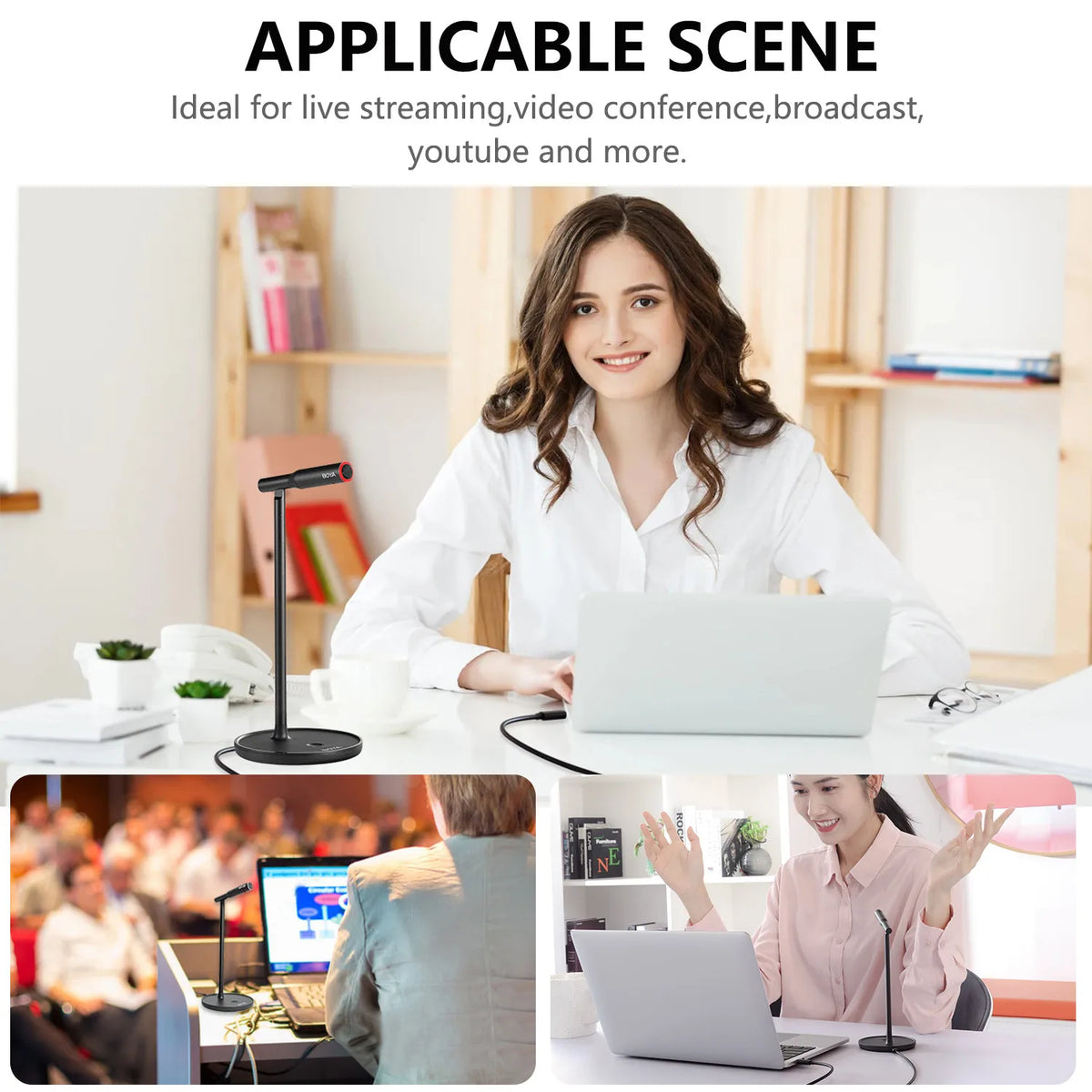 BOYA BY-CM1 USB Microphone Studio Condenser Mini Microphone for PC and Mac Computer Recording Streaming Gaming Video Singing