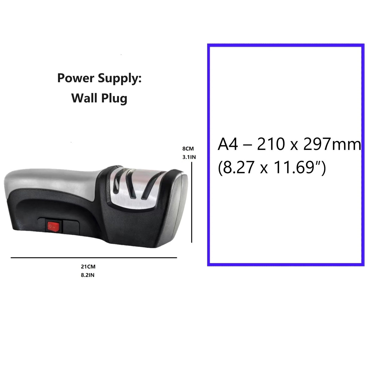 Professional Electric Knife Sharpener 20-Degree, 2-Stage Knife Sharpening and Polishing for Kitchen,kitchen Accessories - Stereotech