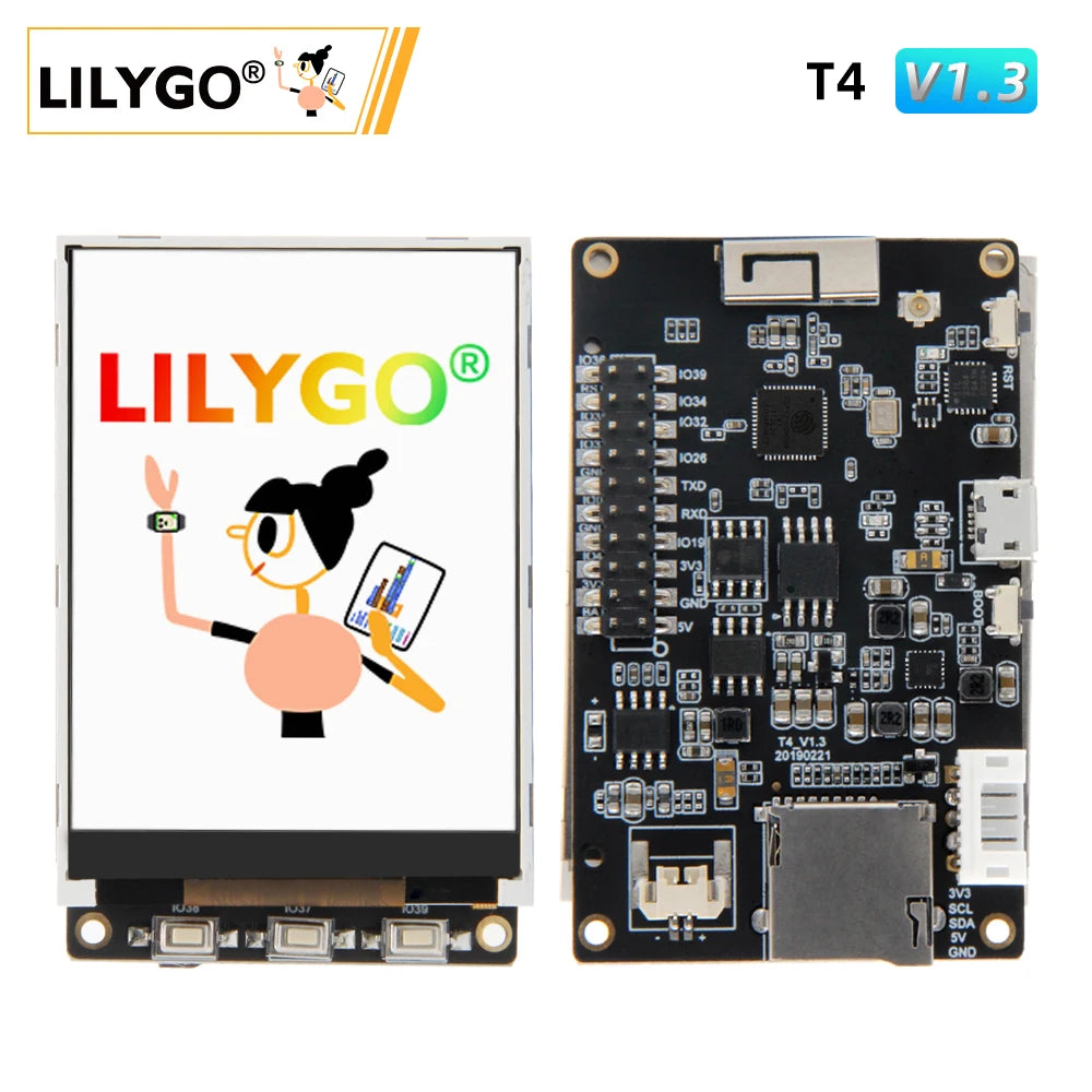 LILYGO® TTGO T4 V1.3 ILI9341 2.4 inch LCD Display Backlight Adjustment ESP32 Development Board WIFI Wireless Bluetooth Module