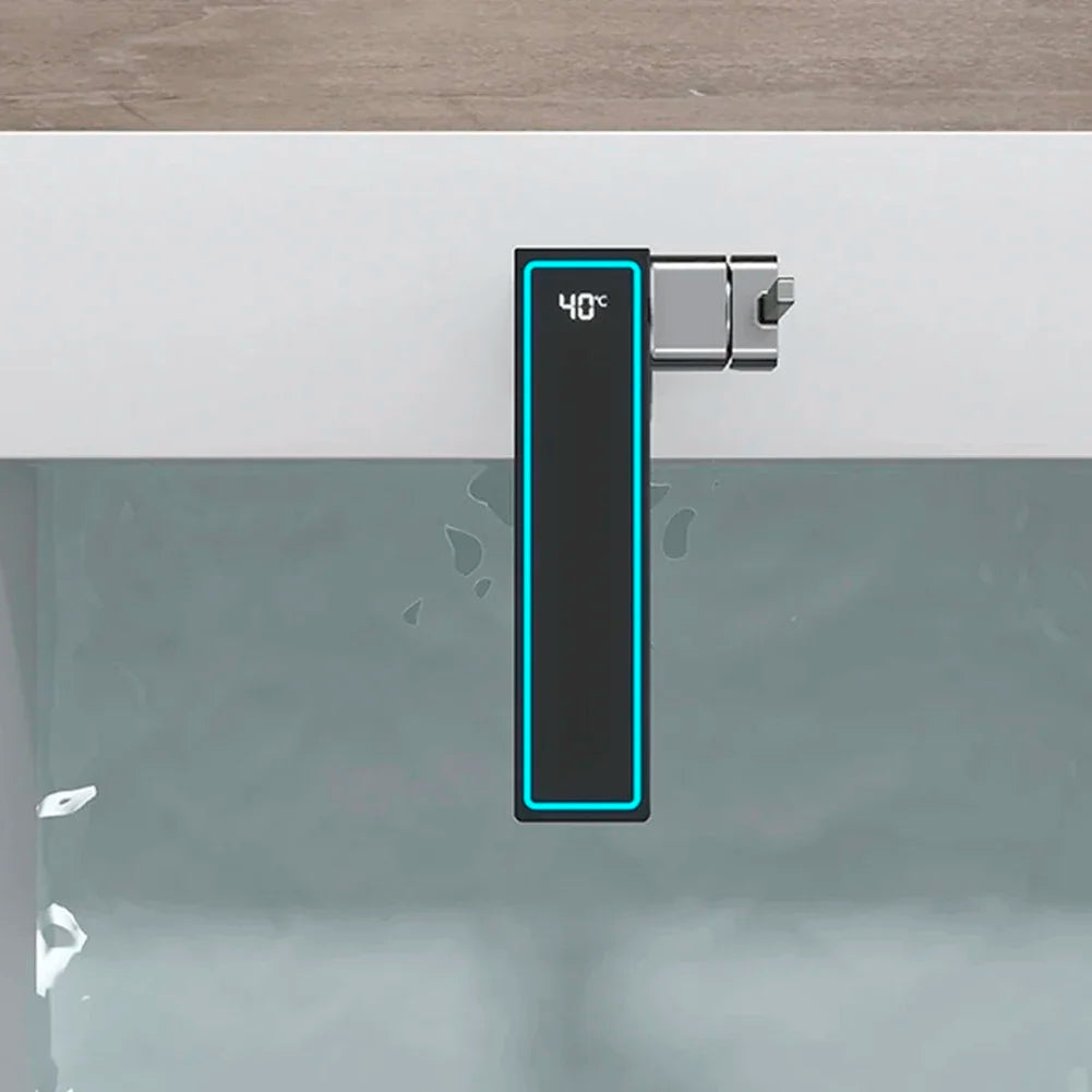 Digital Basin Faucet Bathroom Temperature Smart Display Sink Faucet Hot And Cold Water Kitchen Sink Mixer Wash Tap