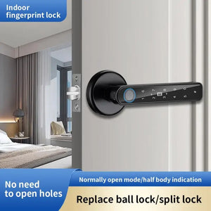 TTLock Fingerprint Locks Electronic Door Handle Lock App Control Password With Keys For Home Office Bedroom Smart Lock