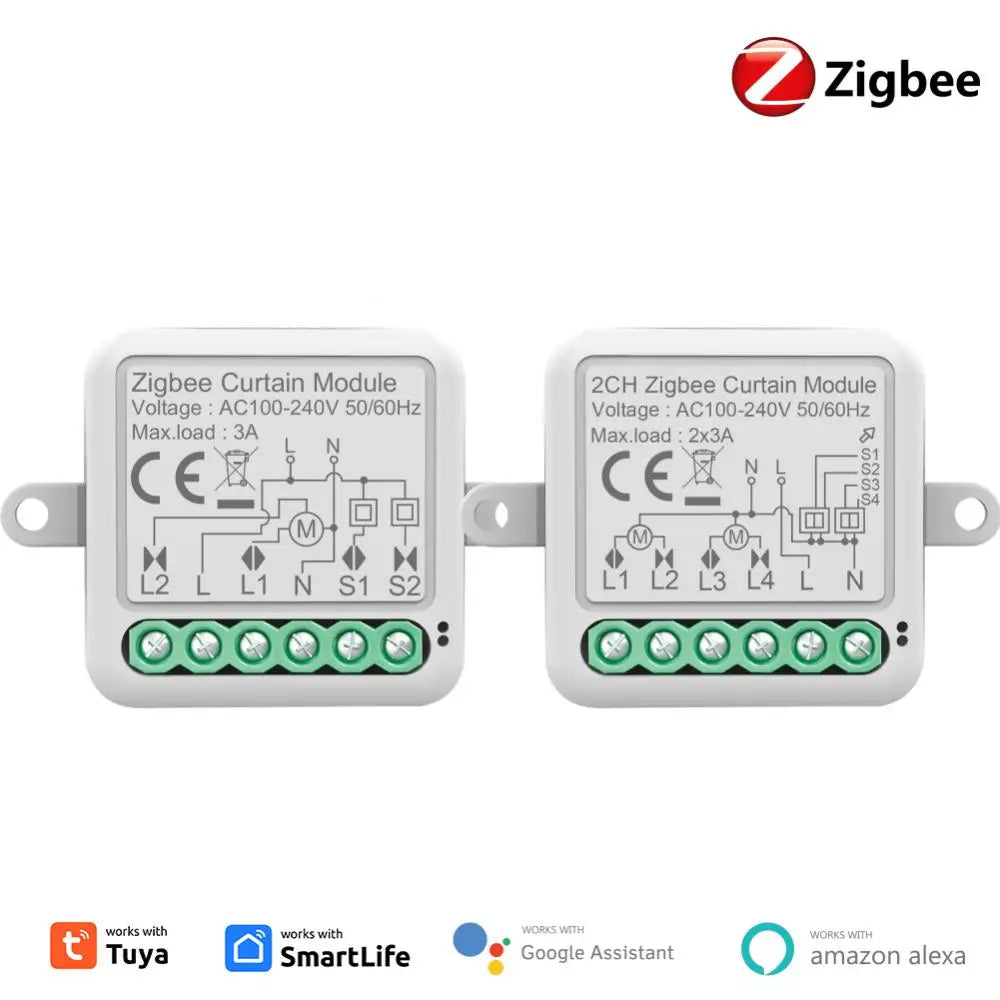Tuya Smart Switch Module Wireless Blind Switch For Roller Shutter Electric Motor Works With Alexa Home - Stereotech