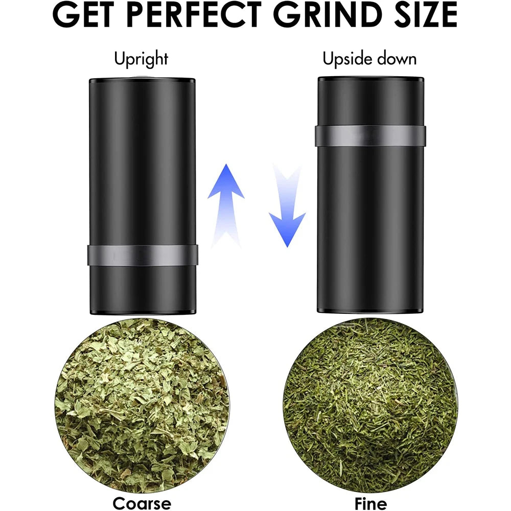 Electric Herb Grinder Mini Herbal Automatic Tobacco Spice USB Charge Crusher Shredder Metal Miller Smoking Accessories