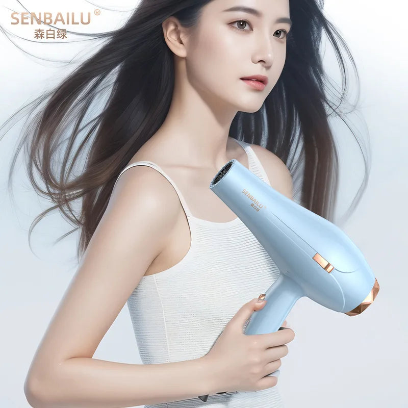 New Quick Drying Hair Dryer US/UK/EU Plug Household Blue Light Cold and Hot Air 110V，220V Hammer Hair Dryer