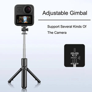 Selfie Stick Tripod For Phone Wireless Bluetooth Cell Phone Gimbal Extendable For iPhone Xiaomi Samsung For Live Streaming - Stereotech