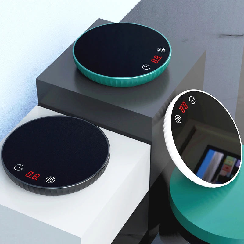 Electric Heating Coaster Beverage Milk Coffee Mat Tea Coffee Heater Warmer Mug Kitchen Service Cup Heating Coaster EU Plug
