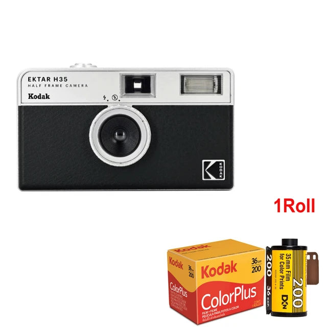 Original Kodak Camera EKTAR H35 Half Frame Camera 35mm Film Camera Reusable Film Camera With Flash Light Birthday Christmas Gift