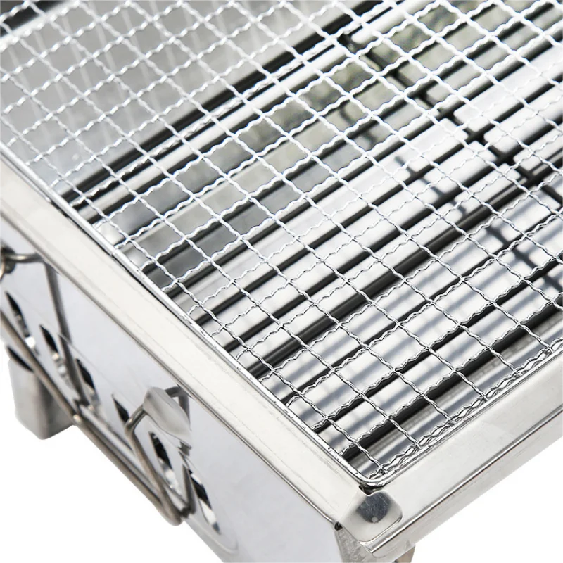 Stainless Steel Incinerator Grill BBQ Charcoal Stove Outdoor Picnic Portable Folding Stove Camping Equipment Camping Oven - Stereotech