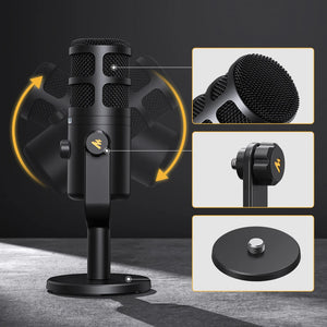 MAONO PD100U Dynamic USB Microphone With Type-c Connector For Phone Compute Metall Mic For Recording Streaming Gaming - Stereotech
