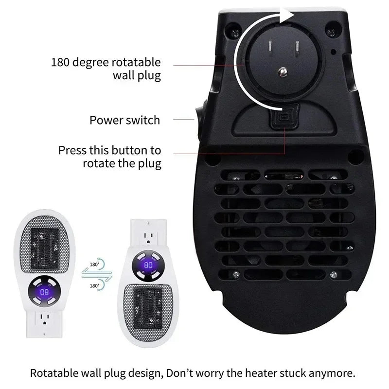 350W Electric Heater Portable Desktop Fan Rapid Heating Warm Air Home Appliance Heating Stove Home Office Warmer Machine Winter