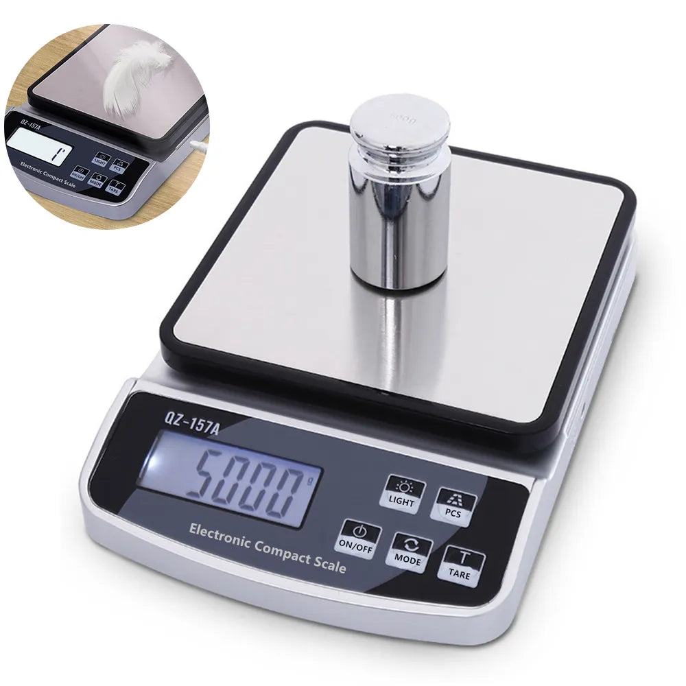 10KG/5KG/3KG Electronic Scale USB Charge Precision Kitchen Balance Food Scale Household Coffee Scale Smart Digital Baking Scale - Stereotech