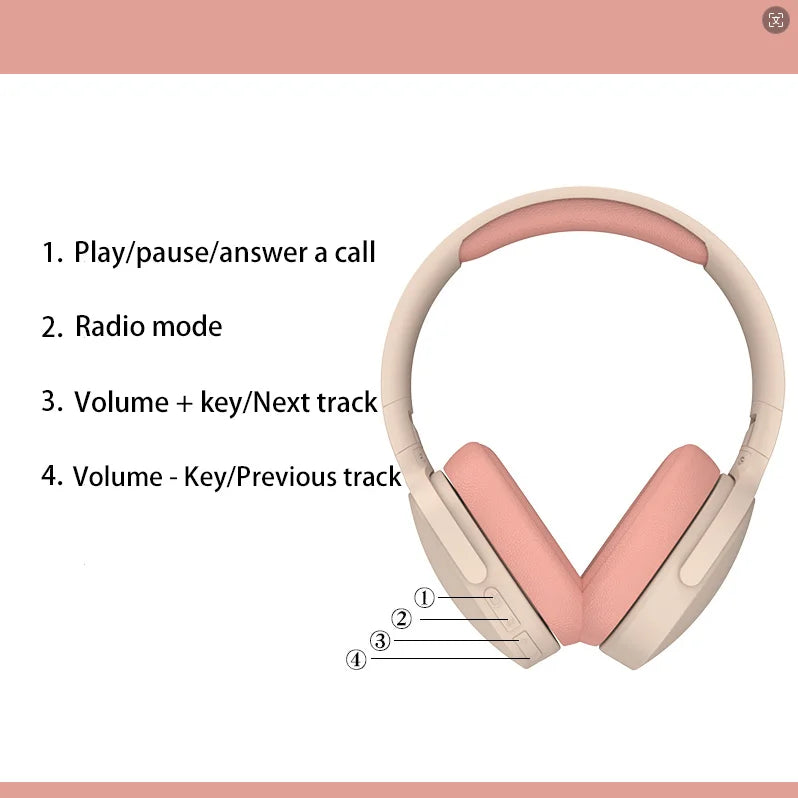 New Xiaomi Mijia Wireless Headset Bluetooth Headphones Big Earmuffs Headphon Bass Headsets Stereo With Mic Music Game Earphones