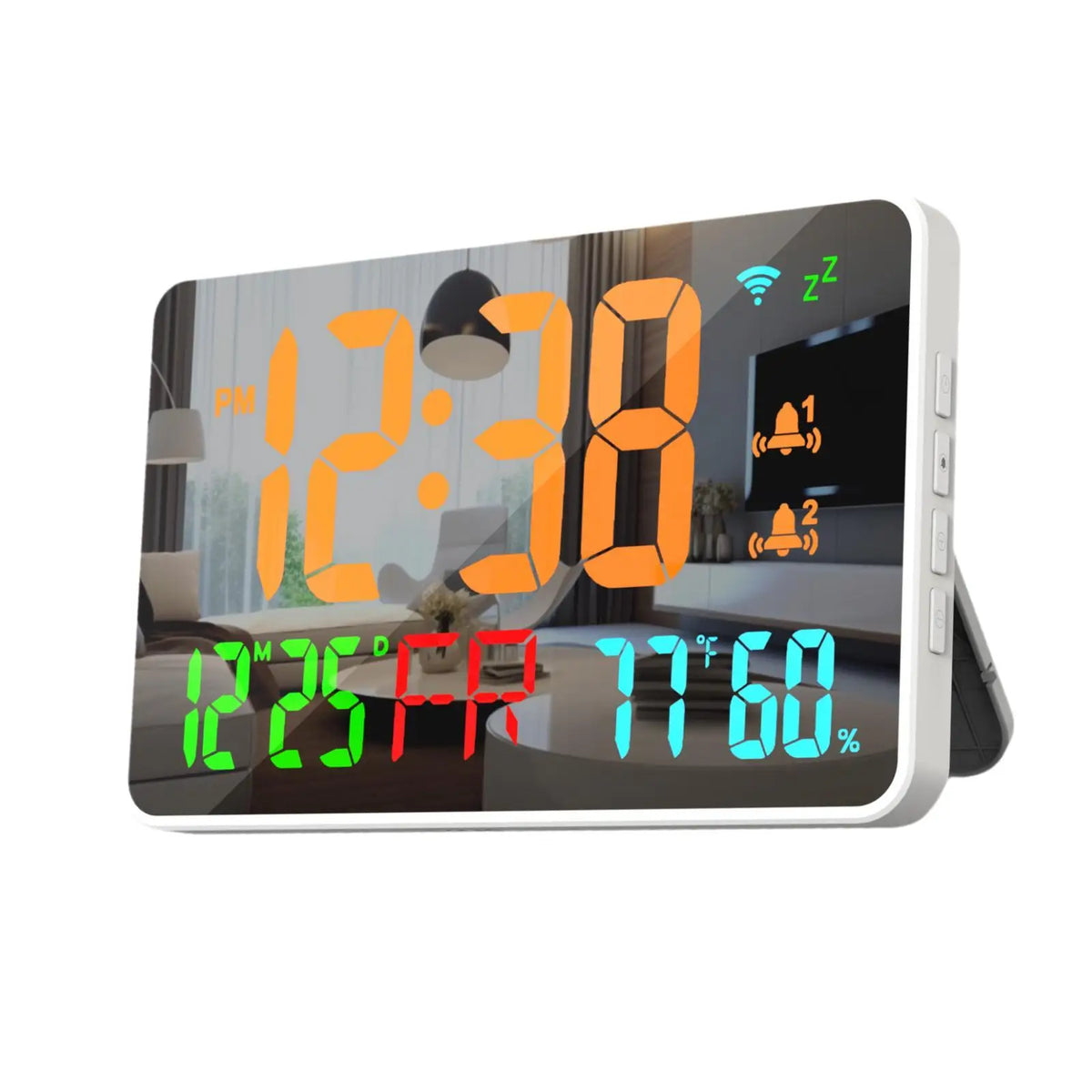 LED Digital Alarm Clock Wall Clock Desk Clock with Snooze Model Electric Clock for Elderly Bedside Living Room Apartment Bedroom
