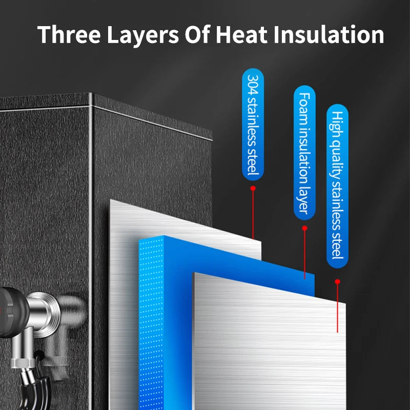 Commercial Intelligent LCD Touch Screen 12L Water Boiler With Steam Water Heater Milk Foam Machine Bubble Tea Equipment