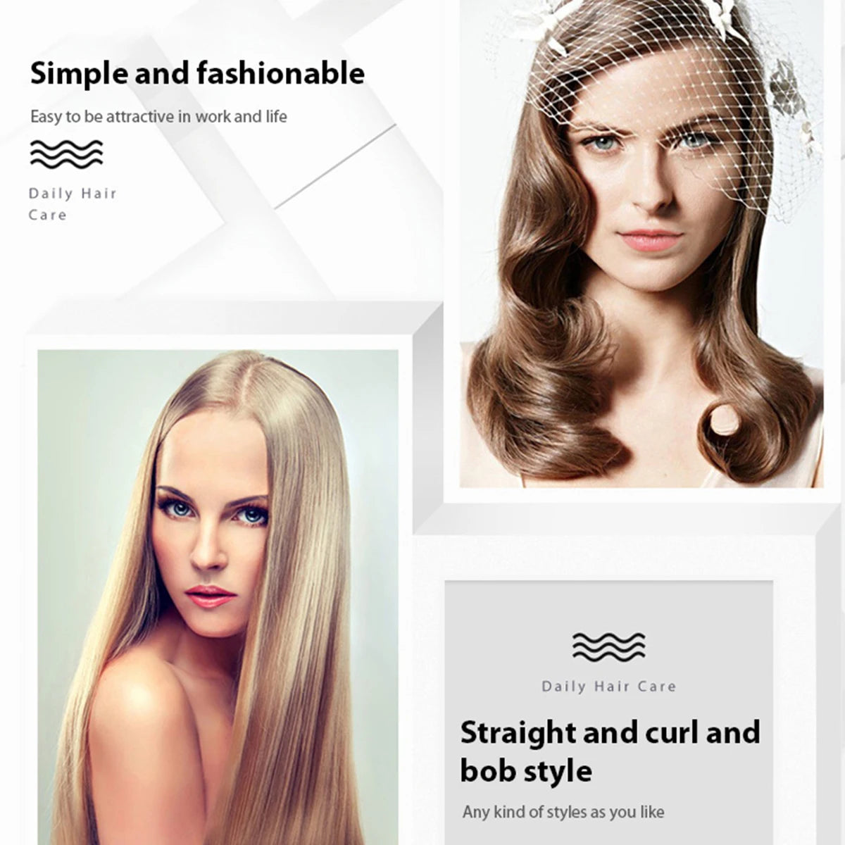 Electric Hair Brush Multifunctional Straight Hair Straightener Portable Fast Heating Negative Ion Professional Styling Tools