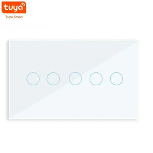 Melery 147 Tuya WIFI Smart Wall Light Switch Touch Sensor Glass Panel Wireless Remote Control by Alexa Google Home 4/5/6Gang