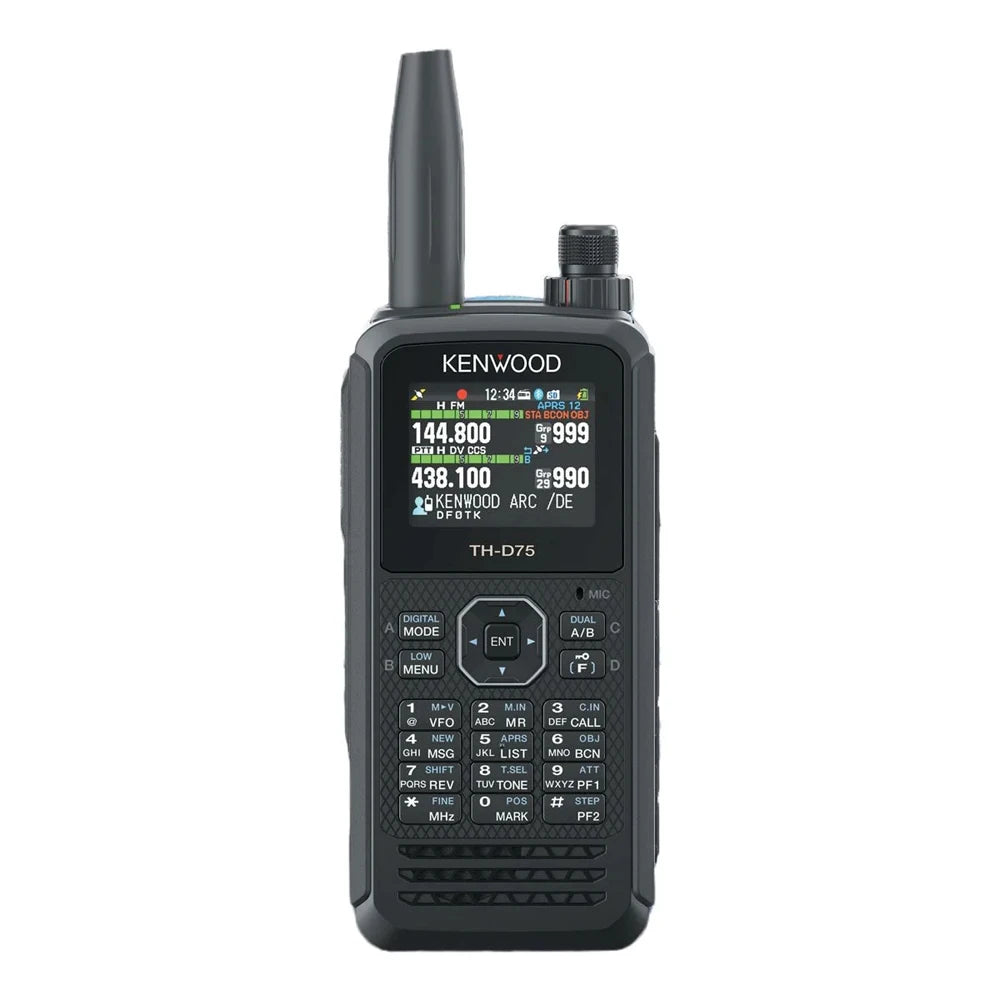 TH-D75A D-Star Kenwood Handheld Ham Radio Walkie Talkie Amateur VHF/UHF Transceiver Tri-Band Two Way Radio