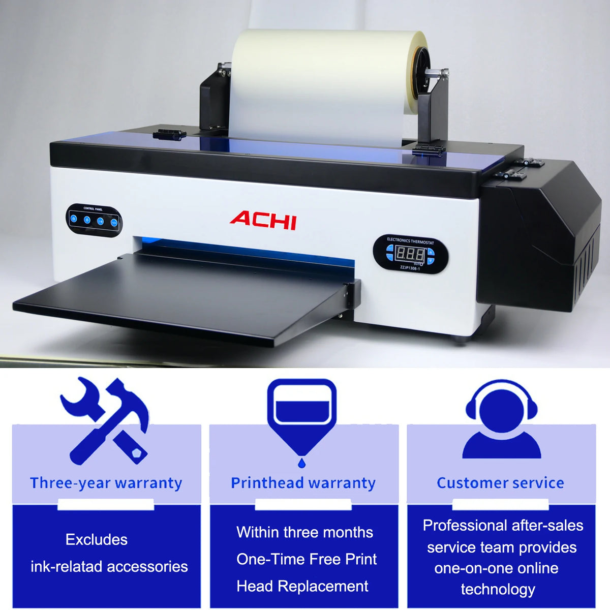 ACHI DTF Transfer Printer R1390 DTF Printer T Shirt Printing Machine With Curing Oven for Clothes Hoodies Jeans Textile US Stock - Stereotech
