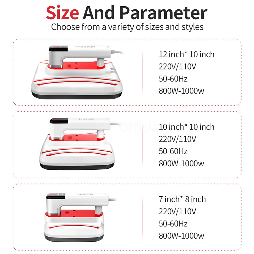 Portable Multifunctional Mini Heat Press Machine T-Shirt Printing DIY Easy Heating Transfer Press Iron Machines For Clothes Bags - Stereotech