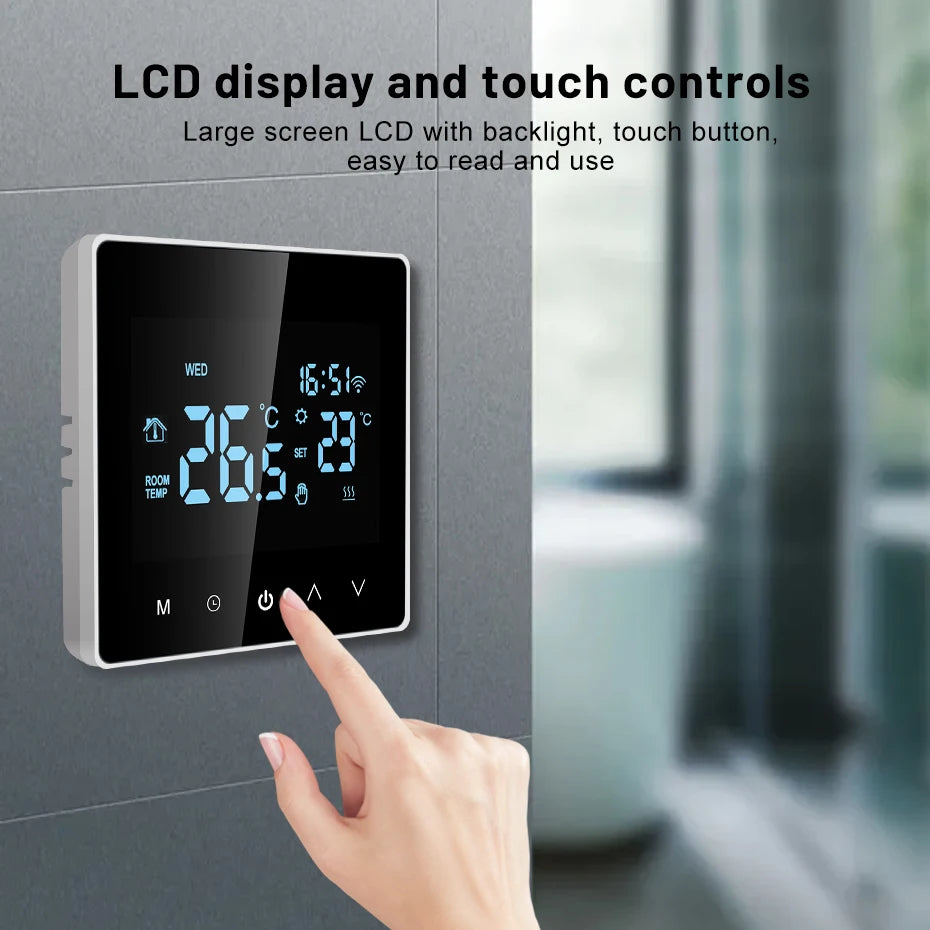 Tuya Smart Home Wifi Heating Thermostat Heating Water/Gas Boiler Electric Floor Temperature Controller for Alexa Google Home220V - Stereotech