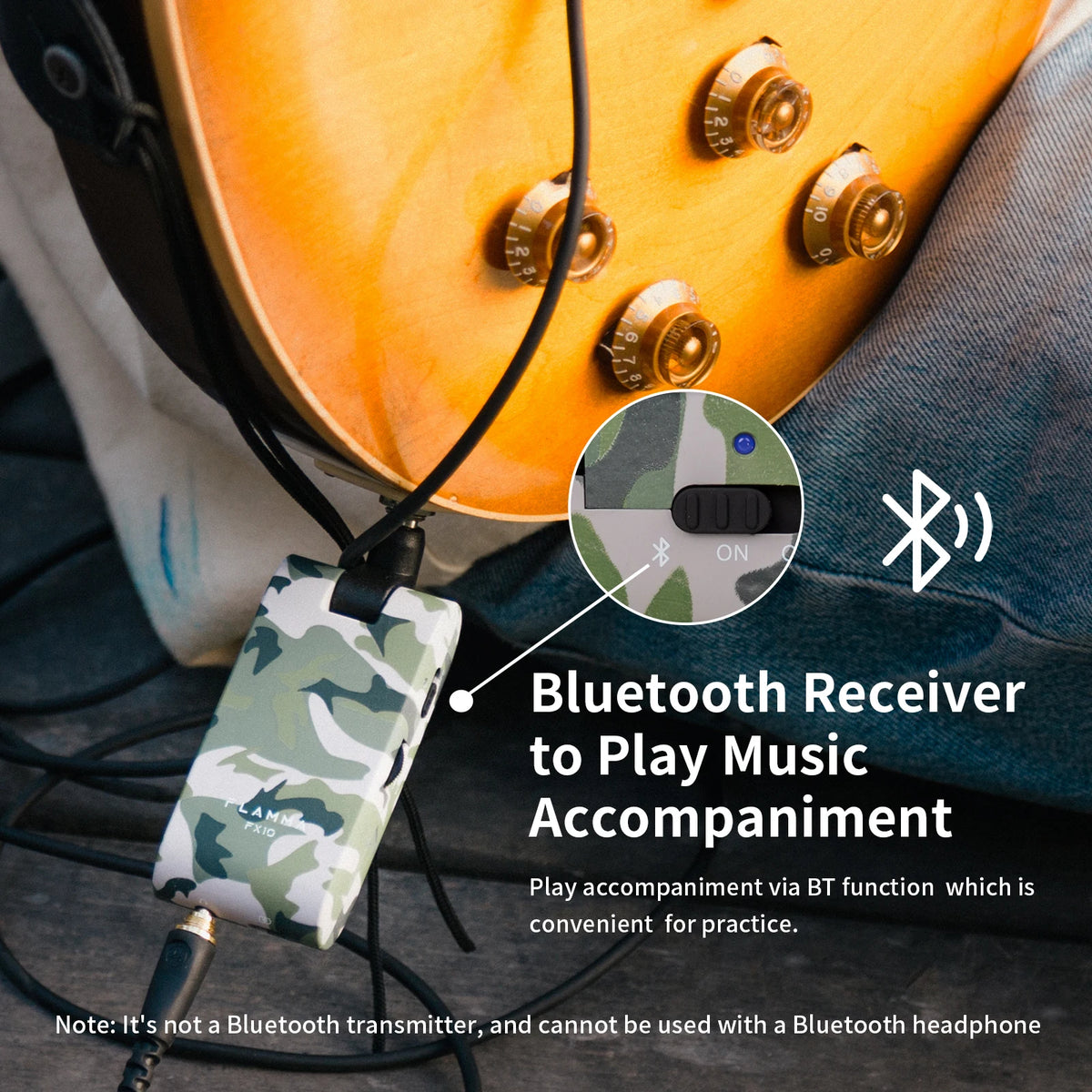 FLAMMA FX10 Guitar Headphone Amplifier Headphone Amp Portable Guitar Plug  Amp Bulit in 14 Effects 14 Amp Models 28 Drum Grooves