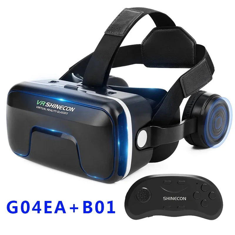 G04EA Original VR Shinecon 6.0 Virtual Reality Glasses 3D VR Glasses Stereo Helmet Headset with Remote Control for IOS Android