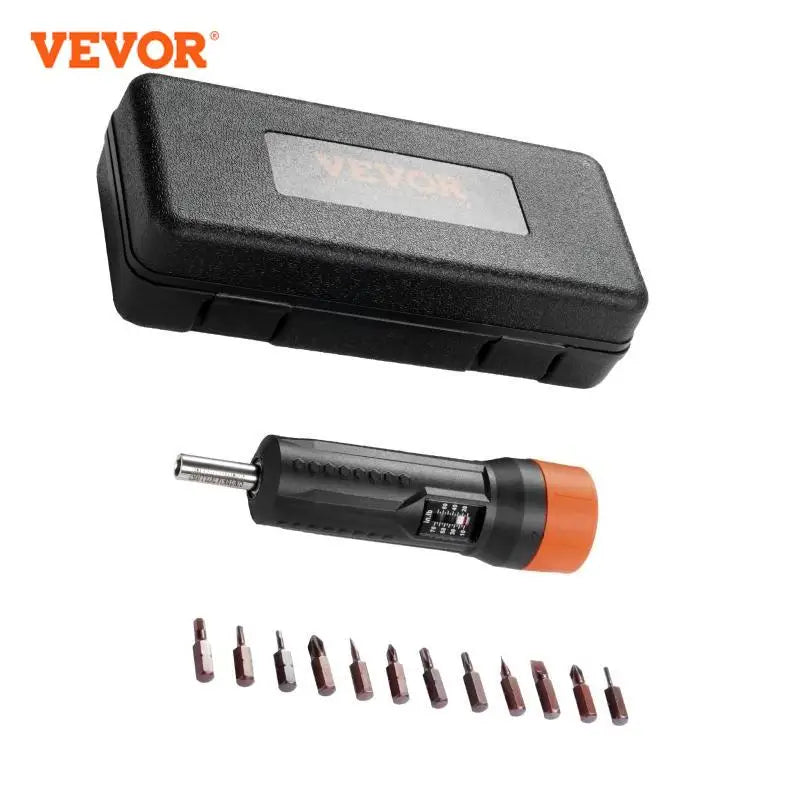 VEVOR 1/4&quot; Torque Screwdriver Drive Screwdriver Torque Wrench, Driver Bits Set with View Window 10-70 in-lbs Torque Range