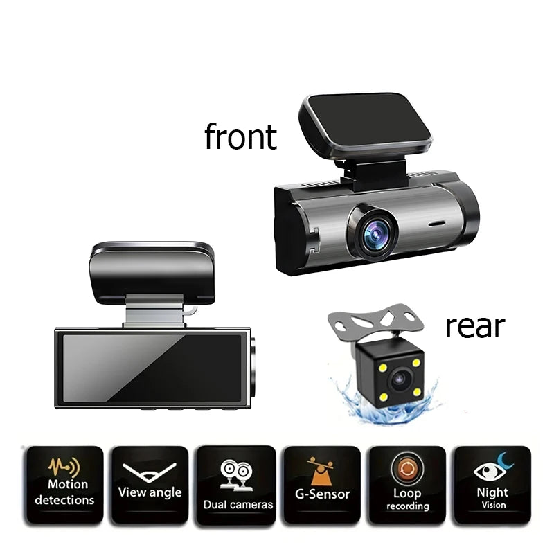 1080P Dash Cam Car WIFI Dvr Dual Lens Front Inside  Wide Angle IR Night Vision Parking Monitor Video Recorder