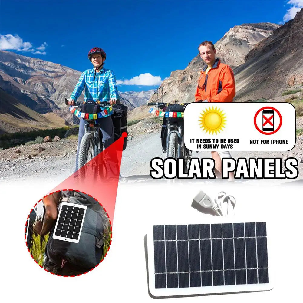 Portable Solar Panel 5V 2W Solar Plate with USB Safe Charge Stabilize Battery Charger for Power Bank Phone Outdoor Camping Home - Stereotech