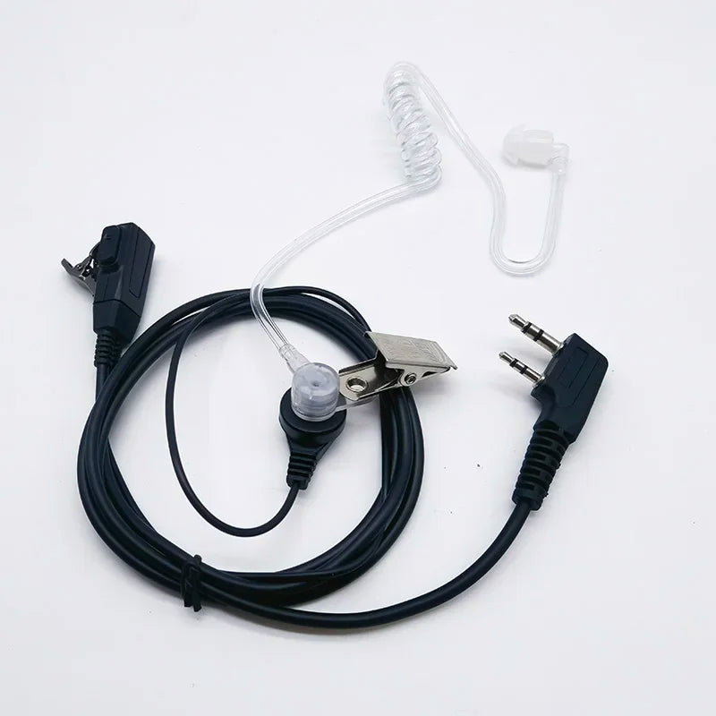 10pcs Baofeng Covert Acoustic Air Tube PTT Mic Microphone Earphone Headset Headphone For Kenwood Radio Walkie Talkie Transceiver