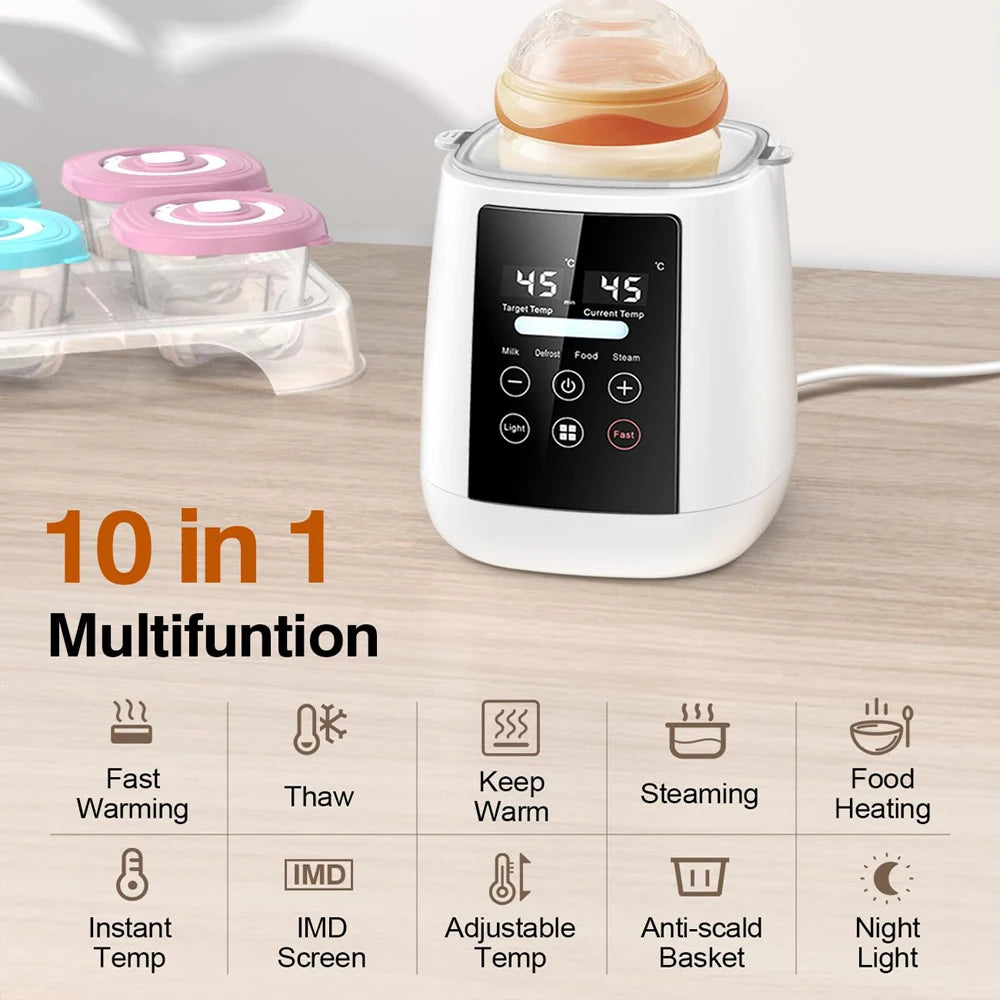 Newborn Baby Feeding Bottle Warmer &amp; Sterilizers with Timer Accurate Temperature Control Food Milk Warmers Bottle Steriliser